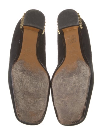Fendi Suede Studded Accents Loafers