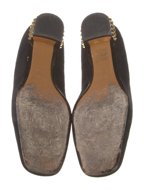 Fendi Suede Studded Accents Loafers