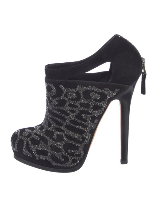 Fendi Suede Printed Mules