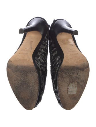 Fendi Suede Printed Mules