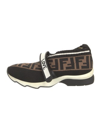Fendi Zucca FF Logo Animal Print Sock Sneakers