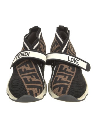 Fendi Zucca FF Logo Animal Print Sock Sneakers