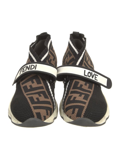Fendi Zucca FF Logo Animal Print Sock Sneakers