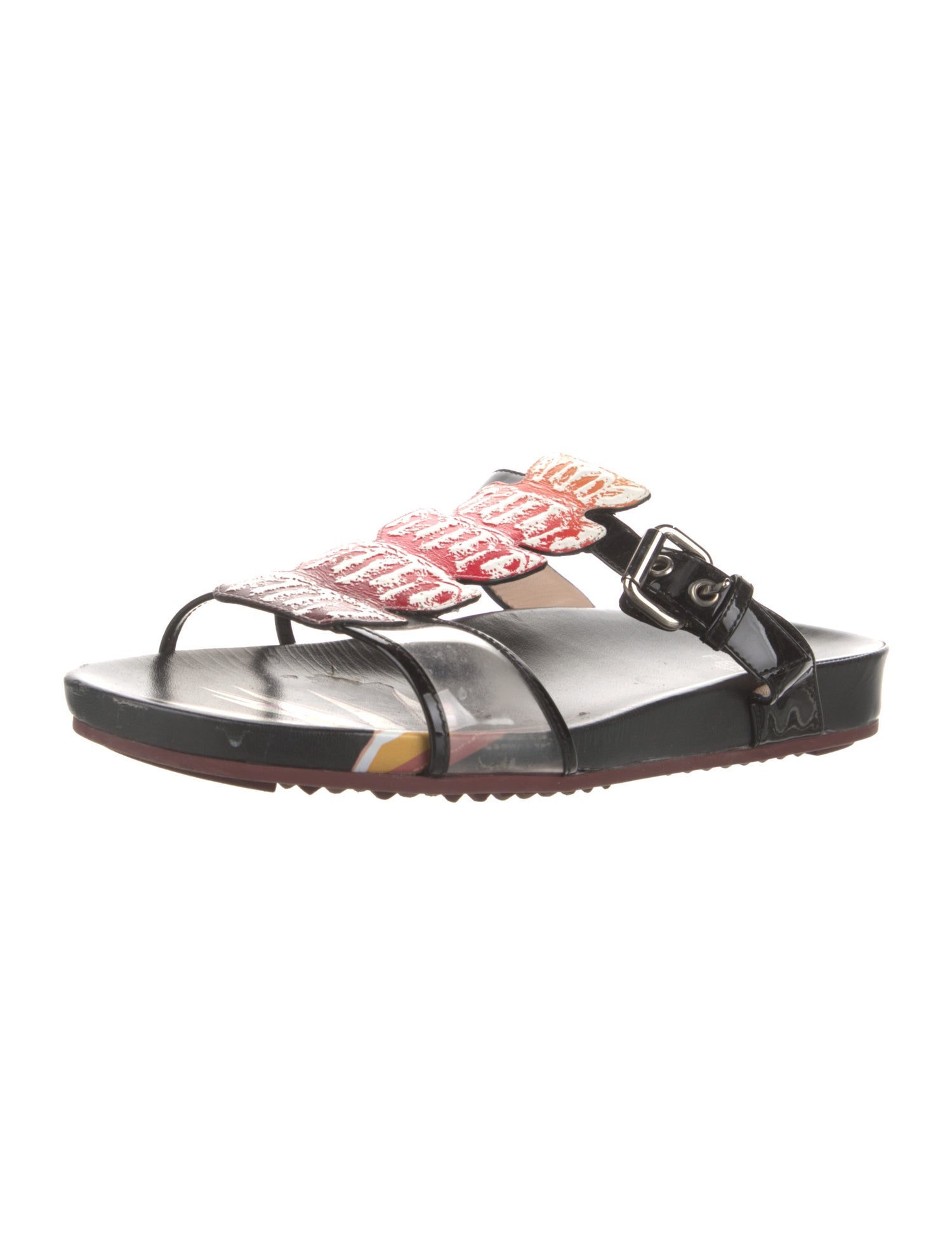 Fendi Patent Leather Slides