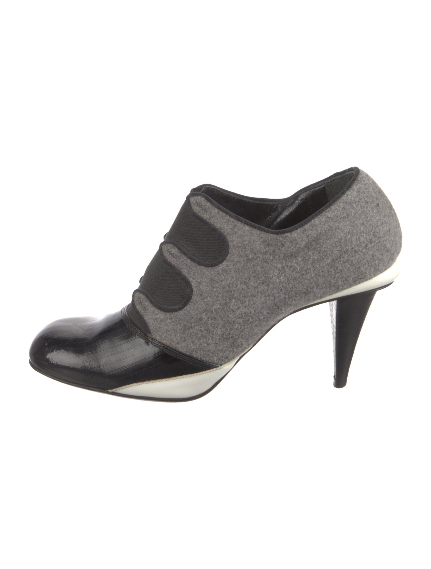 Fendi Wool Colorblock Pattern Pumps