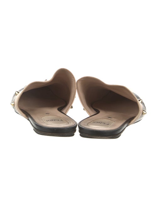 Fendi Monsters Motif Leather Mules