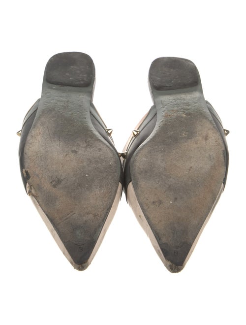 Fendi Monsters Motif Leather Mules