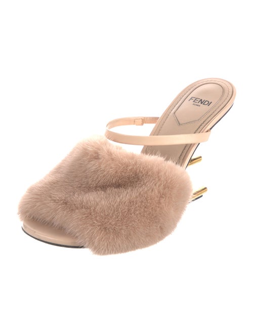 Fendi Mink Fur Trim Slides
