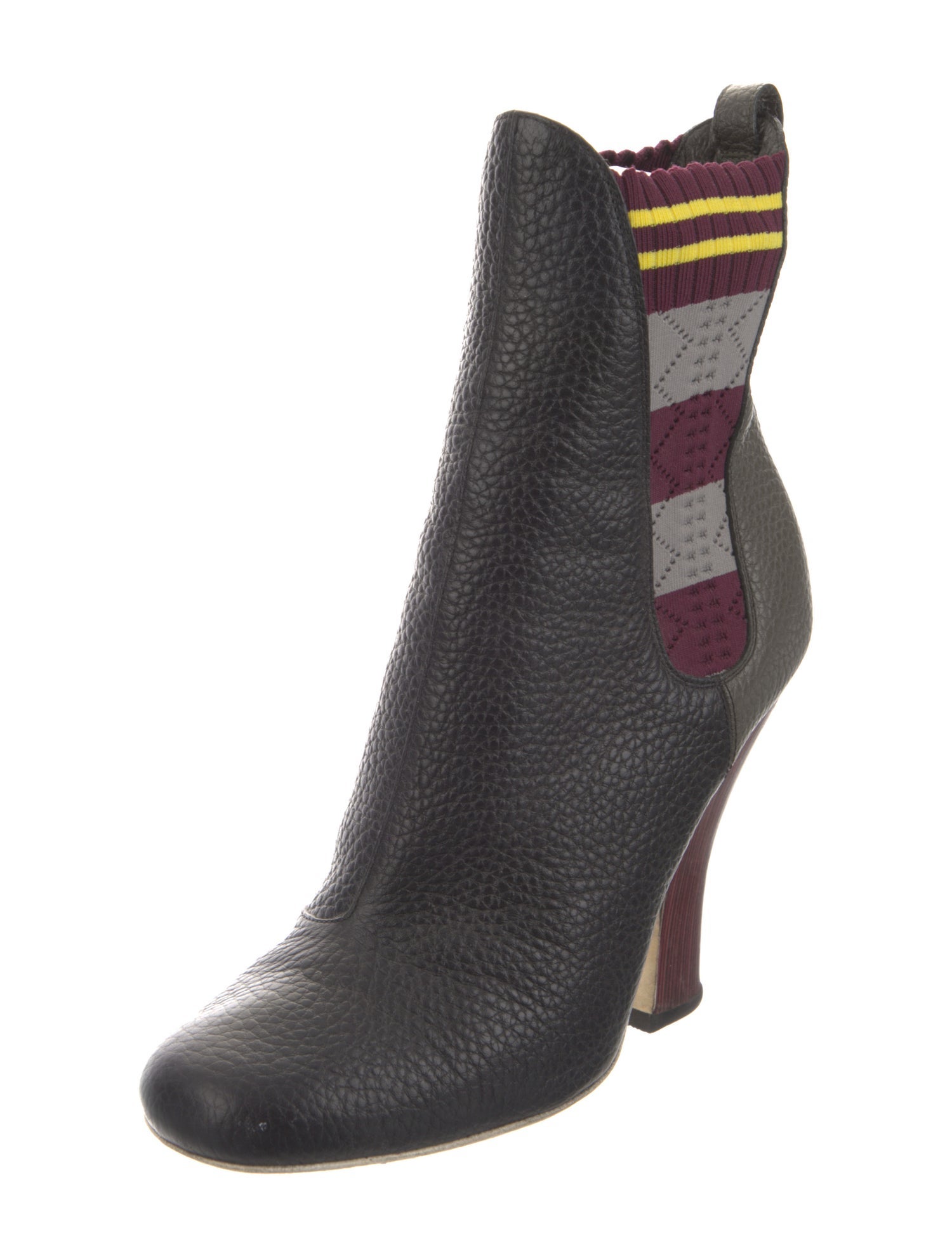 Fendi Leather Printed Sock Boots