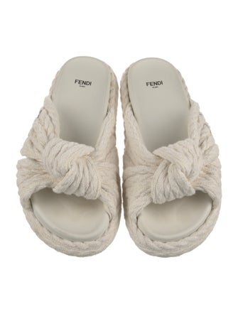 Fendi Embroidered Accent Espadrilles