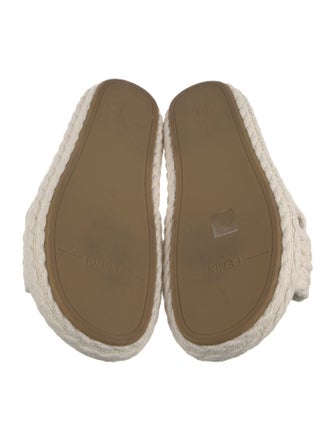 Fendi Embroidered Accent Espadrilles