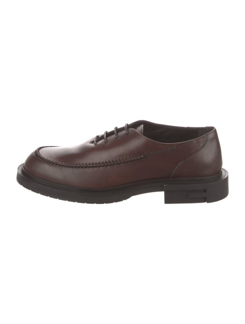 Fendi Leather Whipstitch Trim Oxfords