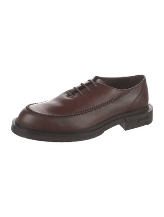 Fendi Leather Whipstitch Trim Oxfords