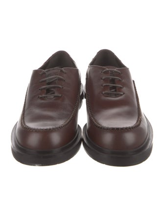 Fendi Leather Whipstitch Trim Oxfords