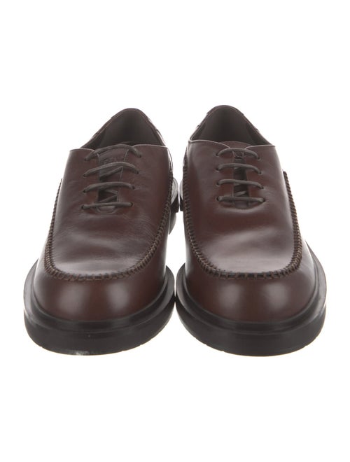 Fendi Leather Whipstitch Trim Oxfords