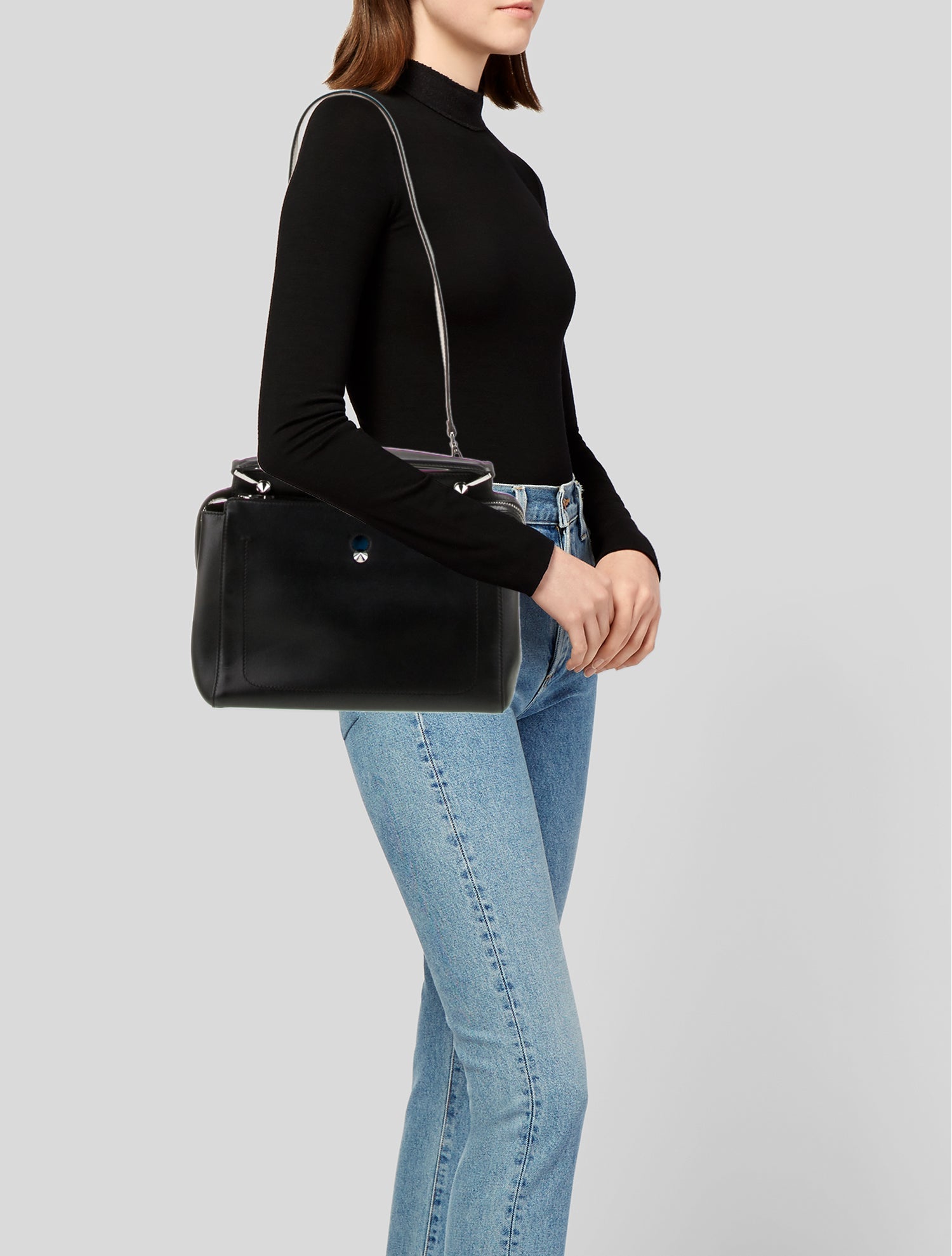 Fendi Leather Top Handle Bag