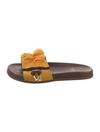 Fendi Zucca FF Logo Satin Slides