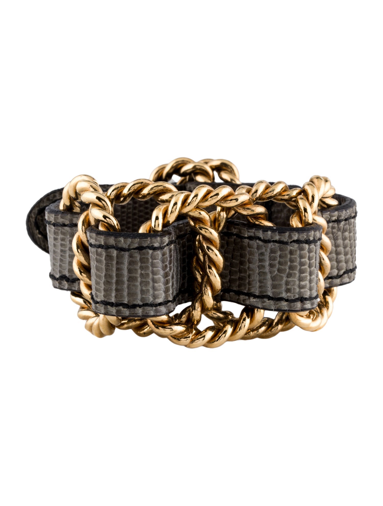 Fendi Leather Wrap Bracelet