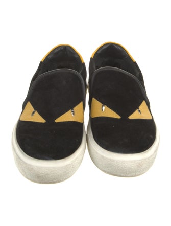 Fendi Suede Printed Loafers