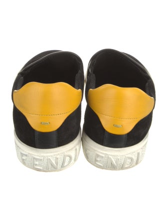 Fendi Suede Printed Loafers