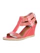 Fendi Patent Leather T-Strap Sandals
