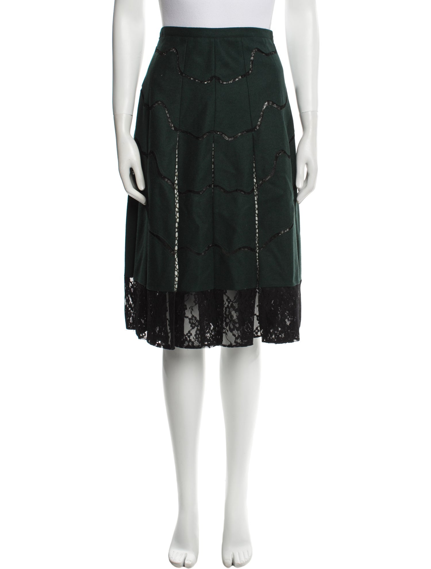 Fendi Virgin Wool Knee-Length Skirt