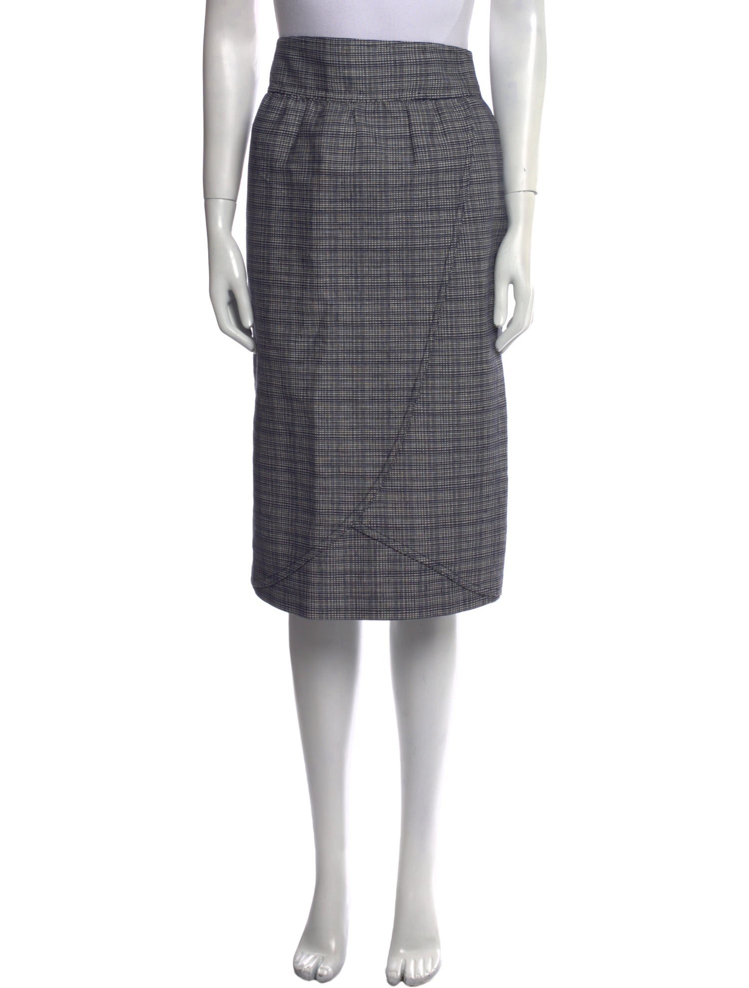 Fendi Plaid Print Knee-Length Skirt