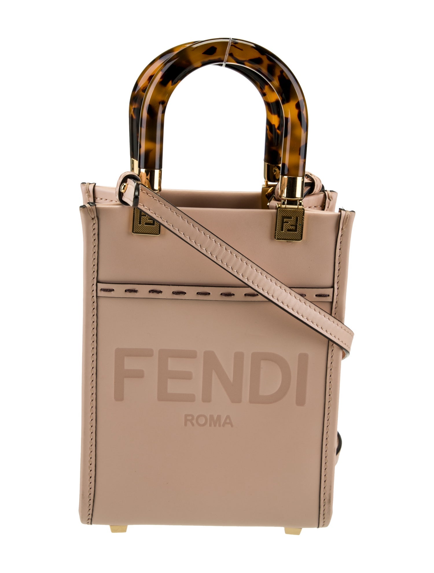 Fendi Leather Sunshine Shopper Mini 2022