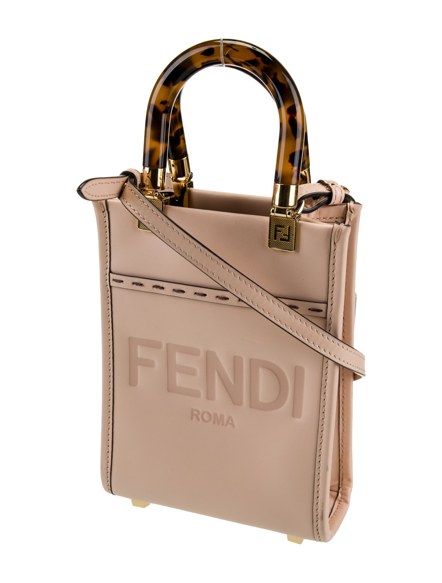 Fendi Leather Sunshine Shopper Mini 2022