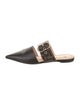 Fendi Zucca FF Logo Leather Mules