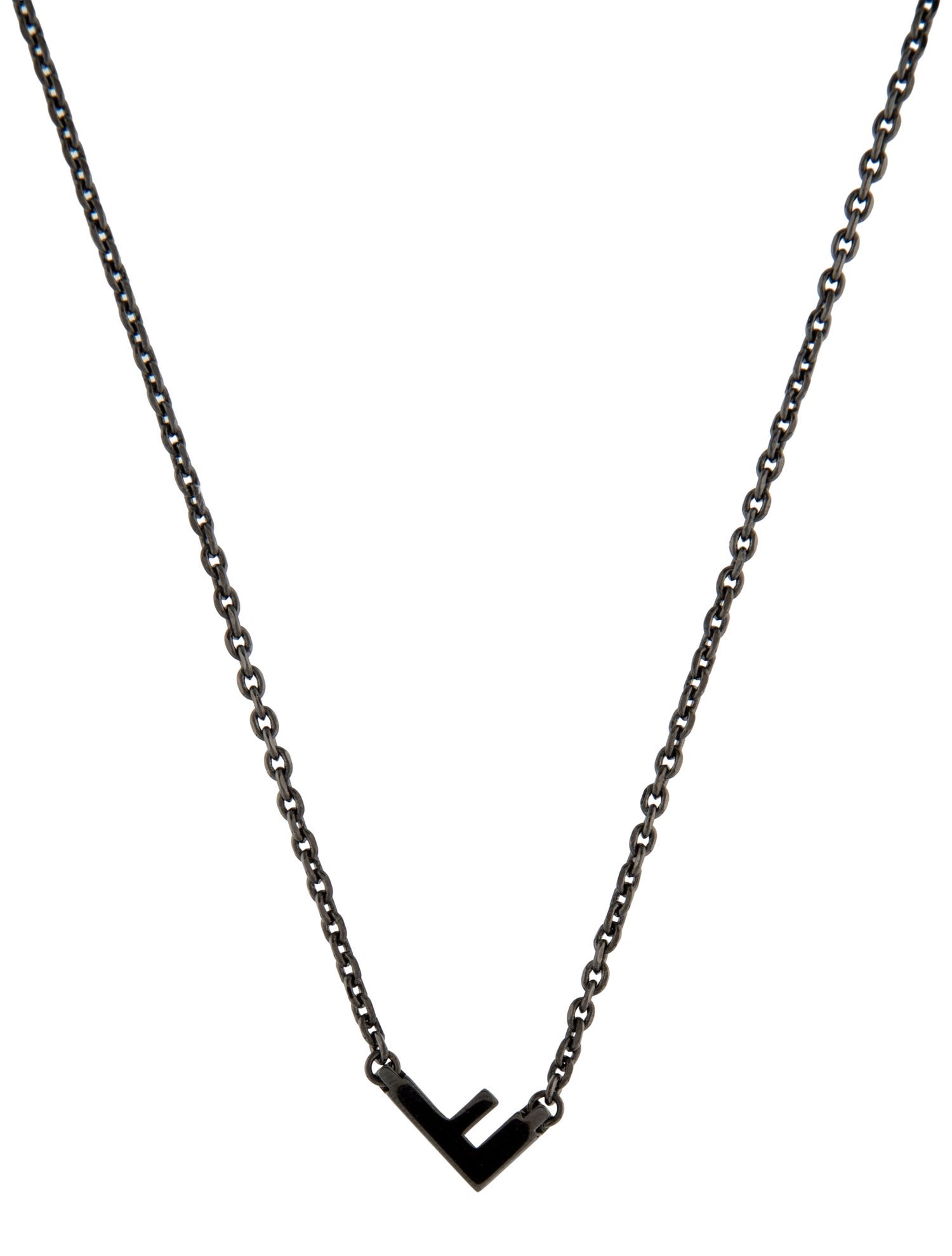 Fendi 'F' Logo Pendant Necklace