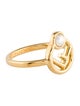 Fendi Faux Pearl F Cocktail Ring