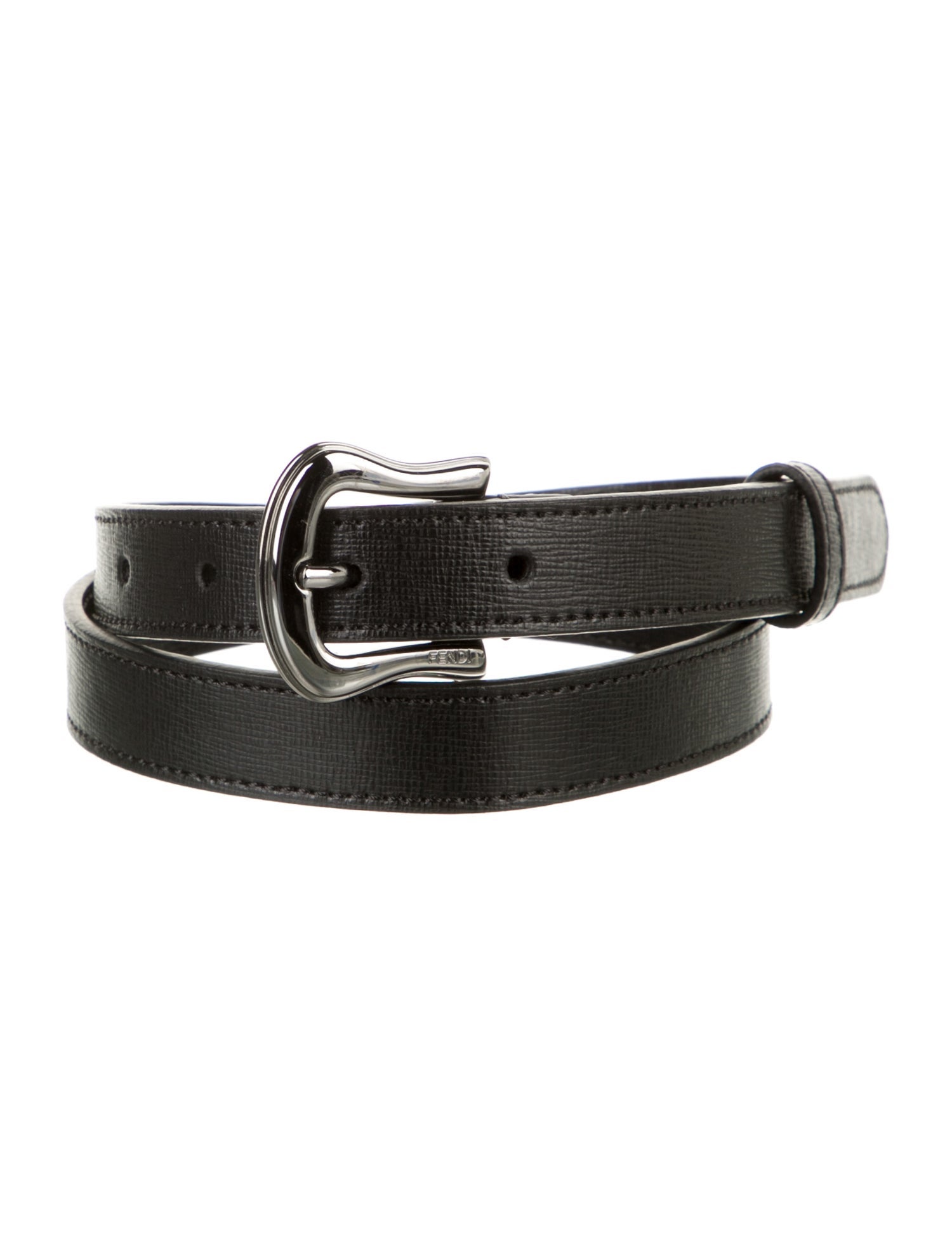 Fendi Skinny Leather Belt