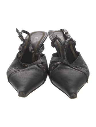 Fendi Leather Mules