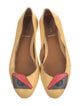 Fendi Monsters Motif Leather Ballet Flats