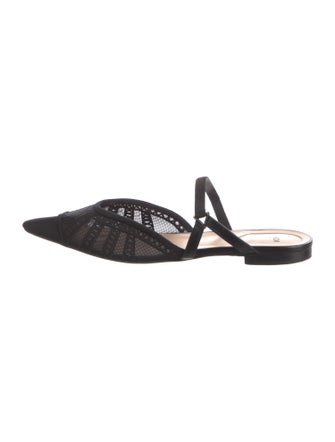 Fendi Mesh Embroidered Accent Mules