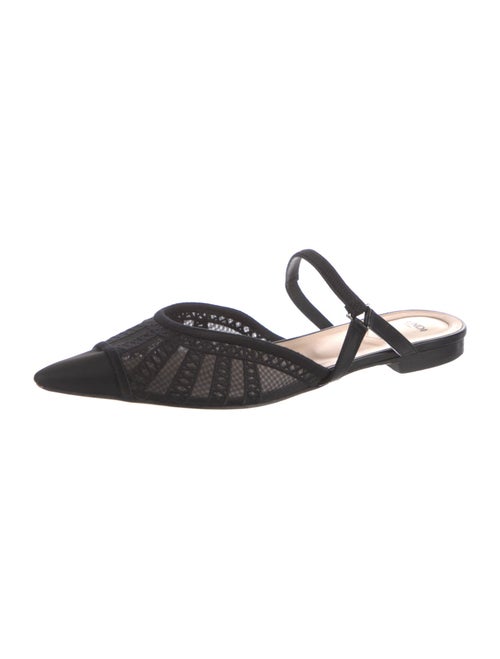 Fendi Mesh Embroidered Accent Mules