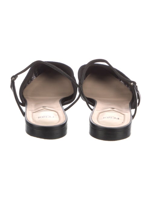 Fendi Mesh Embroidered Accent Mules