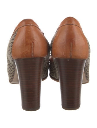 Fendi Canvas Printed Pumps