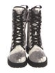 Fendi Printed Embroidered Accent Combat Boots