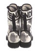 Fendi Printed Embroidered Accent Combat Boots