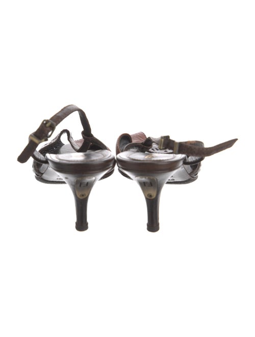 Fendi Leather Slingback Sandals