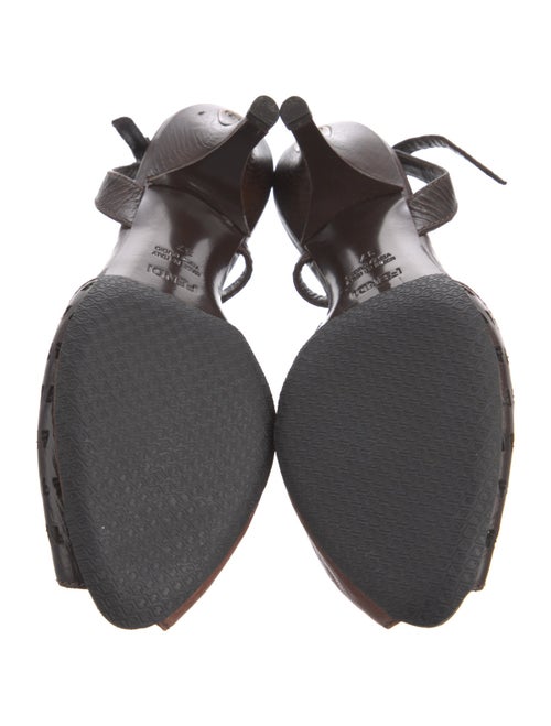 Fendi Leather Slingback Sandals