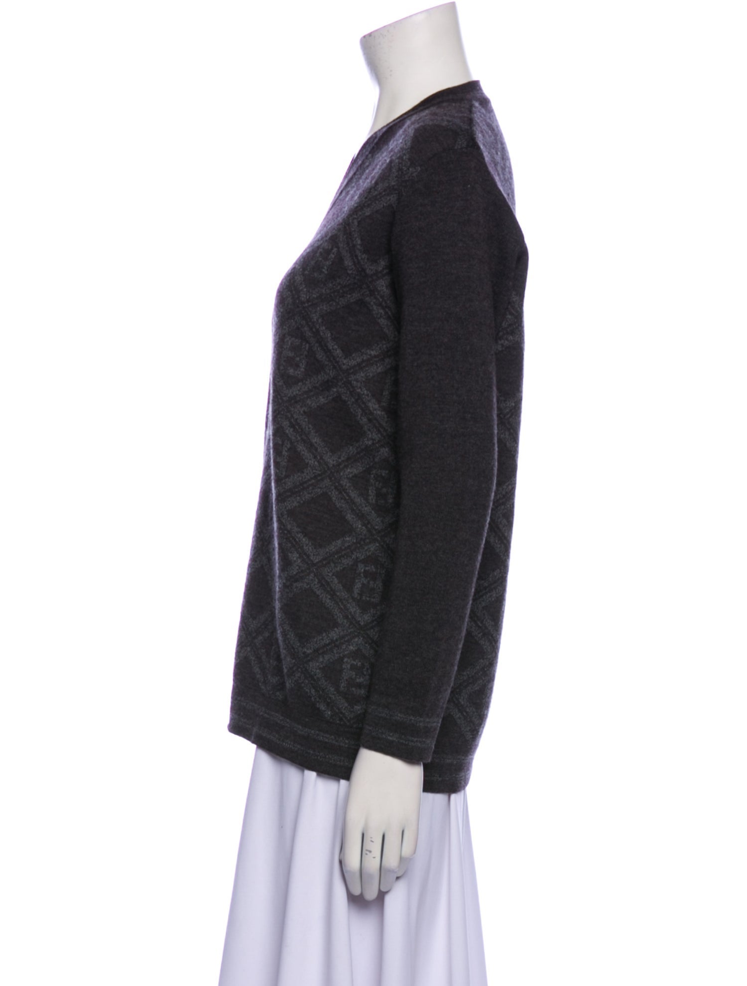 Fendi Virgin Wool Printed Sweater