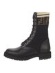 Fendi Zucca FF Logo Printed Combat Boots