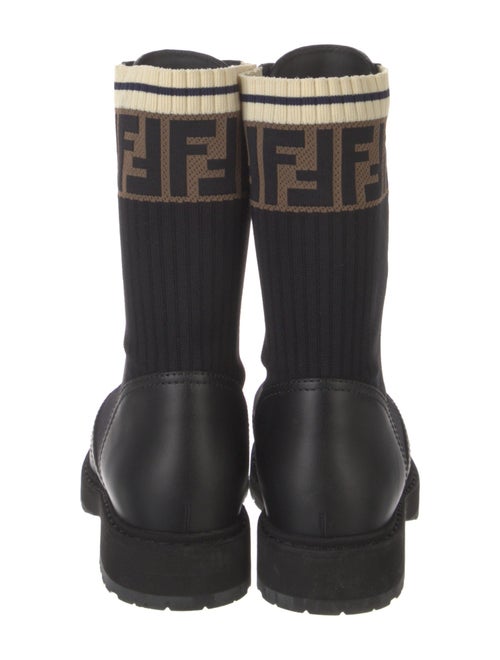 Fendi Zucca FF Logo Printed Combat Boots
