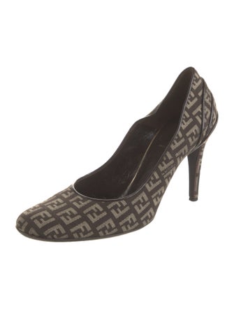Fendi Zucca FF Logo Canvas Pumps