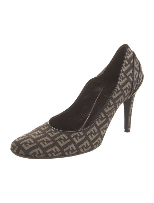 Fendi Zucca FF Logo Canvas Pumps