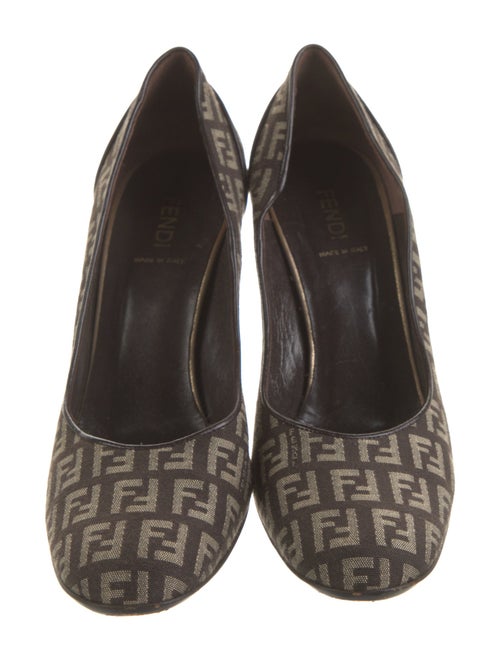 Fendi Zucca FF Logo Canvas Pumps