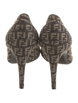 Fendi Zucca FF Logo Canvas Pumps